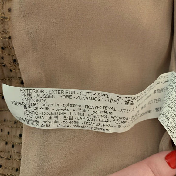 NWT Zara Nude Tulle Crop Top - Picture 5 of 8